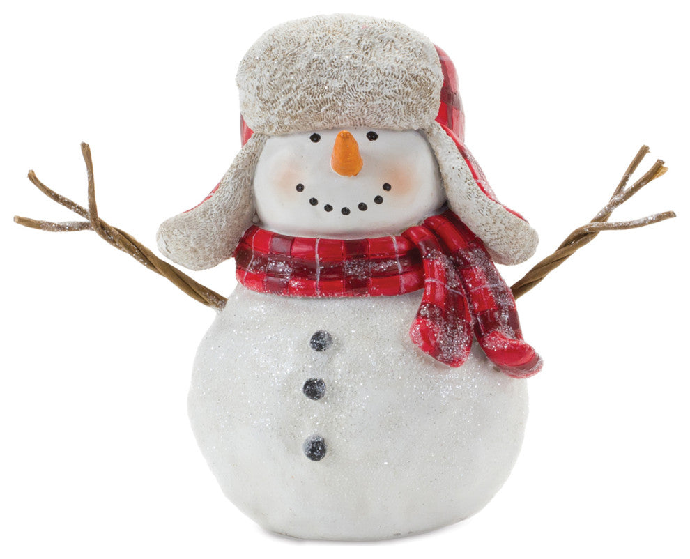 Snowman With Scarf Figurine, Set of 4