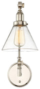 Drake 1-Light Adjustable Sconce, Polished Nickel