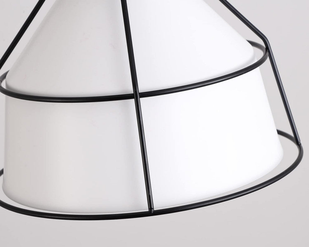 Farmhouse semi flush mount light fixture black cage ceiling lamp