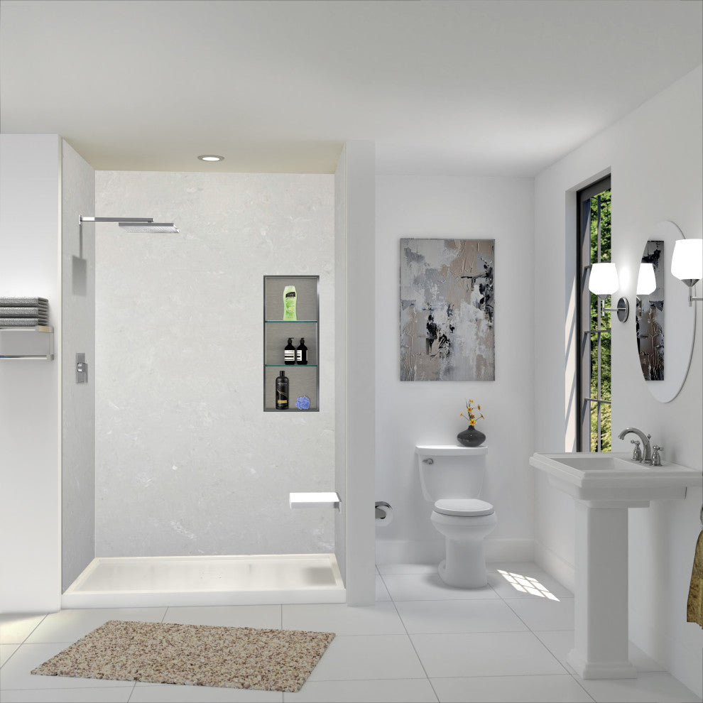 Transolid SaraMar 60"x36"x96" 3-Piece Shower Wall Kit, Lunar Velvet