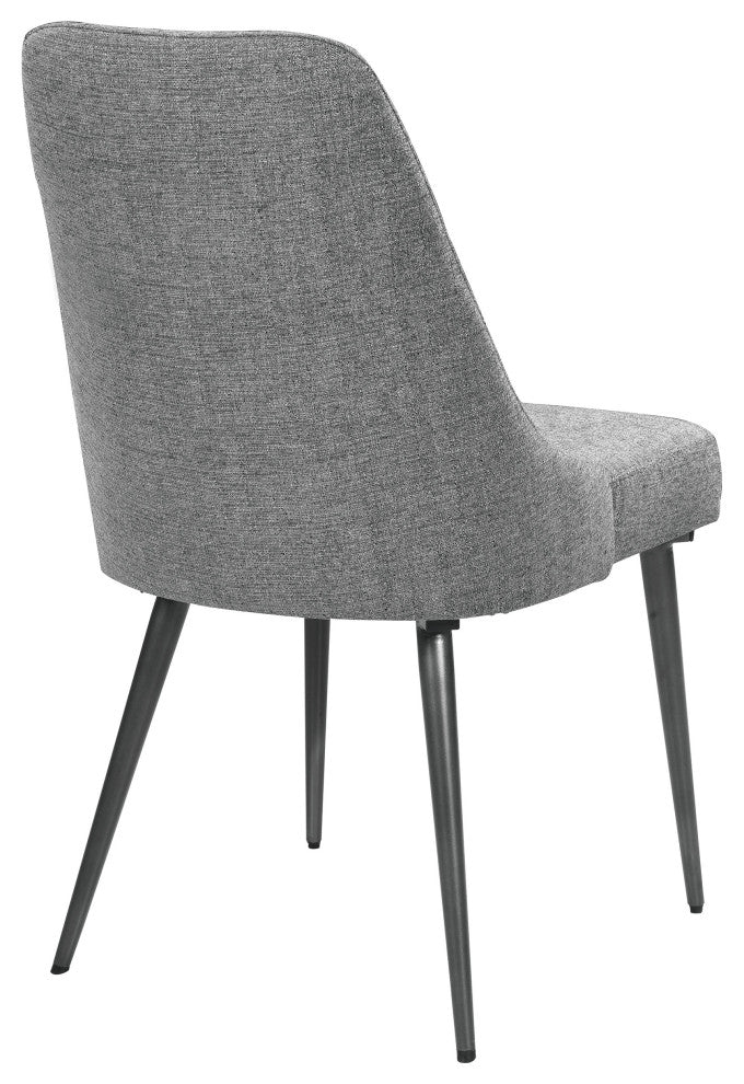 Alan Fabric Upholstered Dining Side Chair Grey, Set of 2