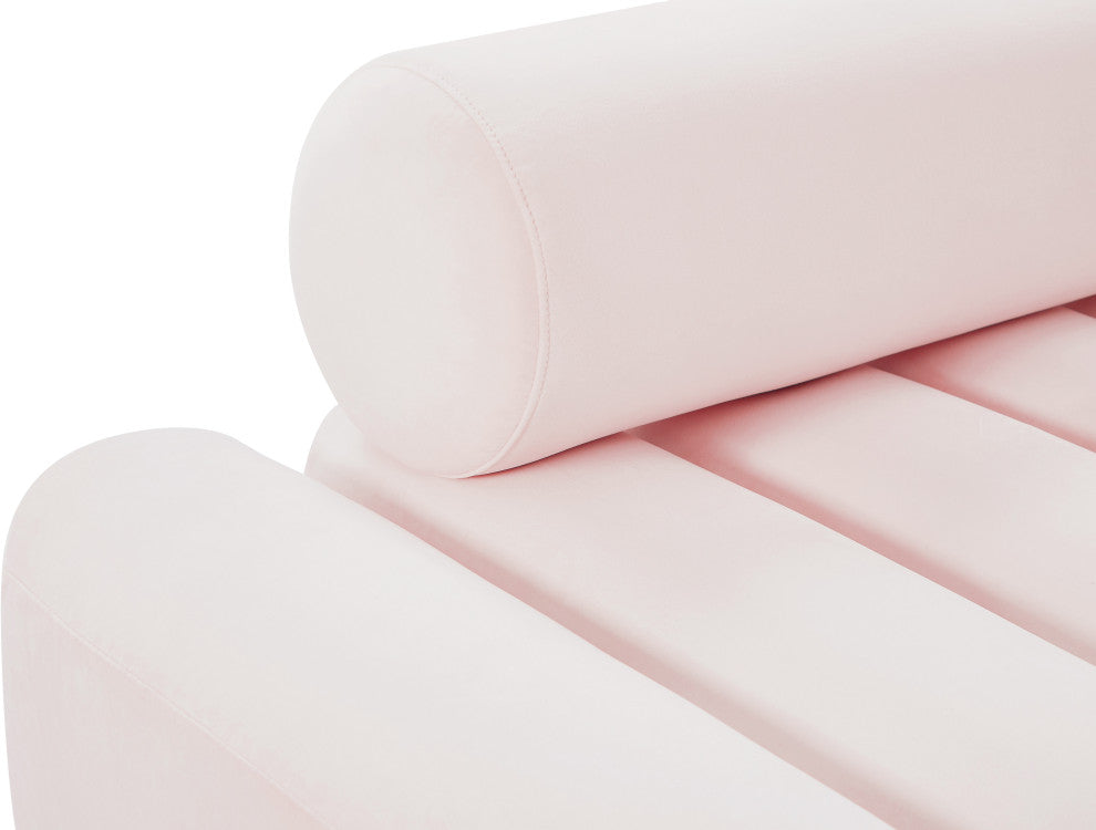 Melody Velvet Upholstered Chair, Pink, Sofa