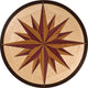 North Star Wood Medallion, 42" Unfinished, 5/16" Thick