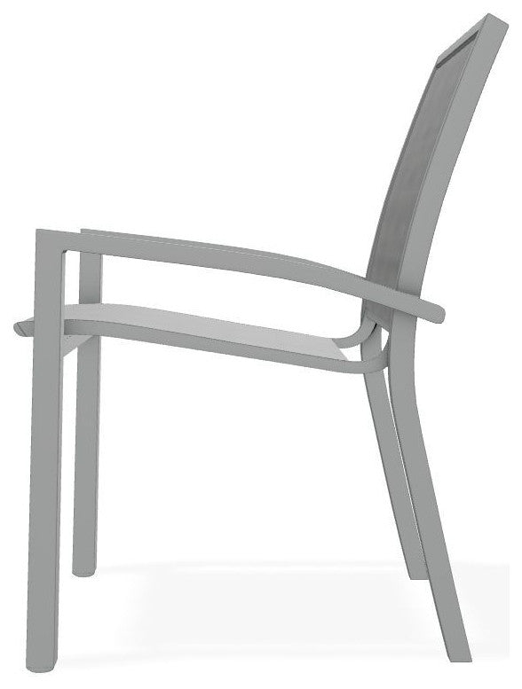 Kendall Sling Stackable Outdoor Dining Chair, Destiny Steel/Graphite