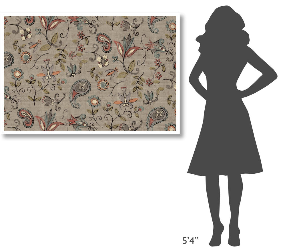 "Pretty Paisley II" Digital Paper Print by Anne Tavoletti, 50"x34"