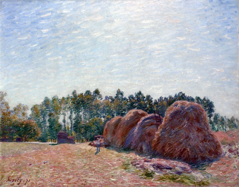 Alfred Sisley Haystacks at Moret