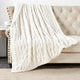 Stretchy Solid Color Faux Fur Throw