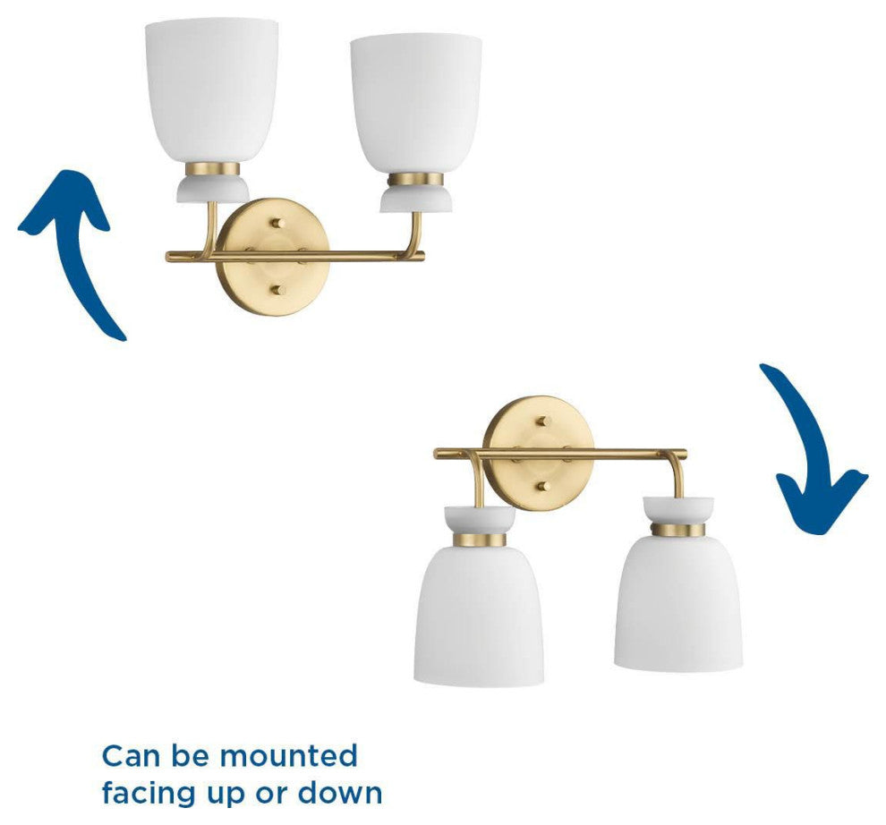 Lexie Collection Contemporary Vanity Light, Brushed Gold