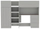 Gewnee Wood Full Size Loft Bed with Built-in Wardrobe