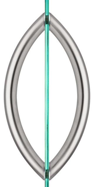 Mont Hard Crescent Type 8" Back to Back Pull, Brushed Nickel