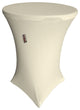 Round Spandex Cover for Bar High Cocktail Table, 36" Round 42" High, Ivory