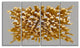 Golden Fragments 3D Design, Abstract Canvas Wall Art, 48"x28", 4 Panels