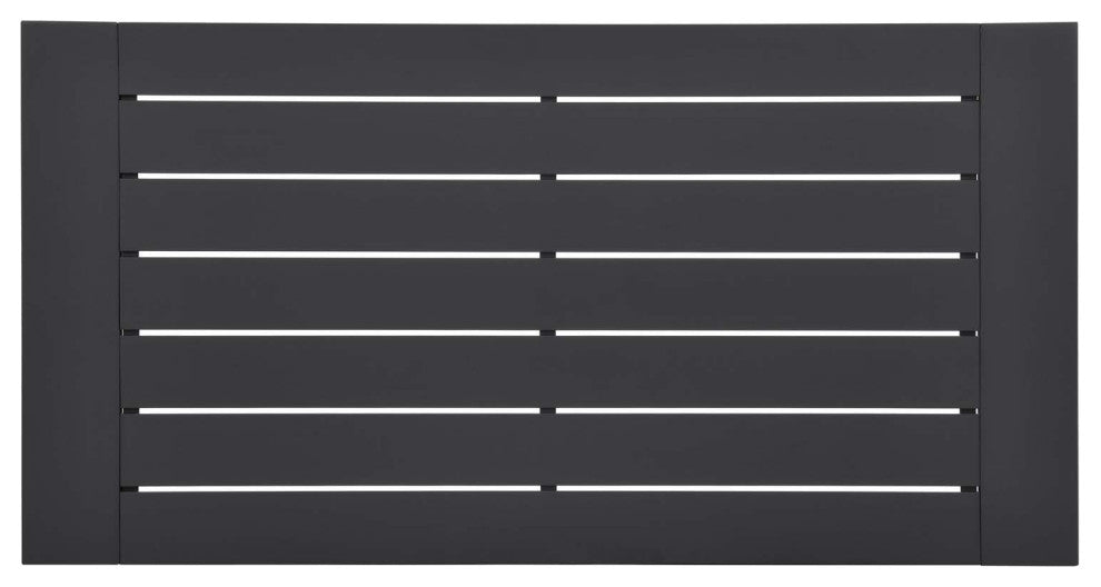 Lounge Sectional Sofa Chair Table Set, Gray, Aluminum, Modern, Outdoor