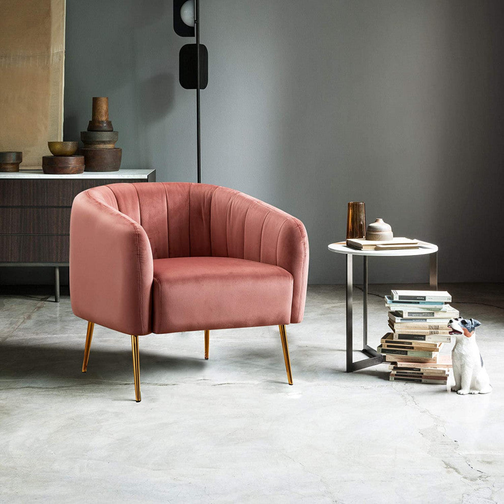 Velvet Accent Chairs, Fabric Upholstered Chairs