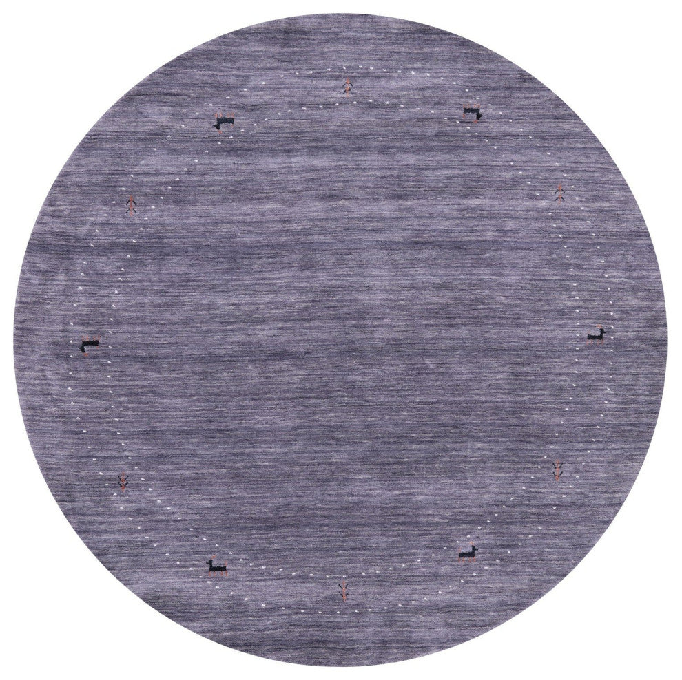 6' Round Hand Knotted Wool Persian Gabbeh Rug - Q15176