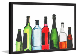 "Open Bar" Framed Painting Print, 18"x12"