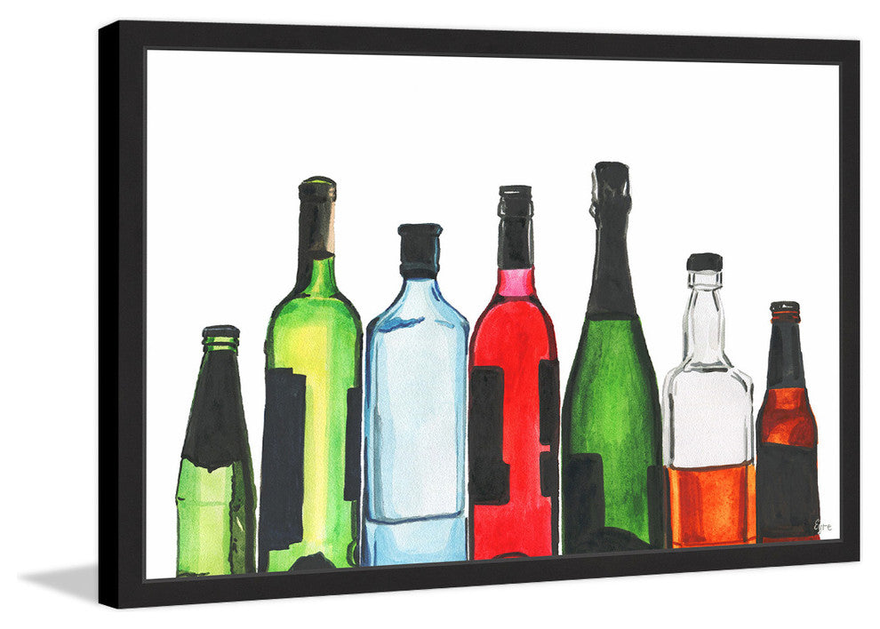 "Open Bar" Framed Painting Print, 18"x12"