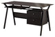 Benzara BM159061 Modish Metal Computer Desk With 2 Drawers, Black
