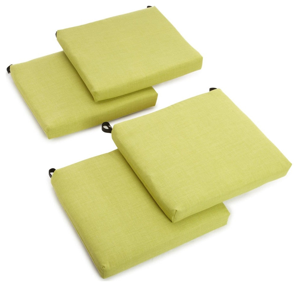 20"x19" Spun Polyester Chair Cushion, Set of 4, Lime