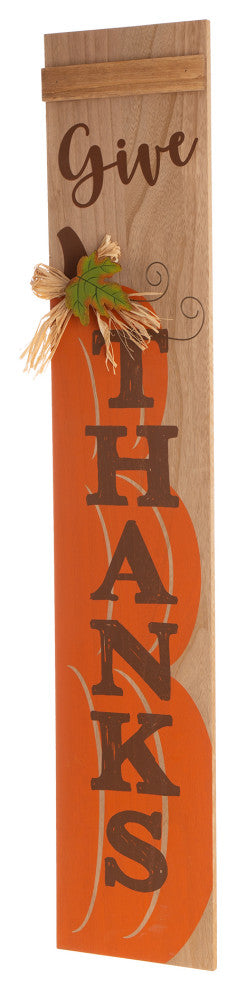 42" Thanksgiving Wooden Pumpkin Porch Sign