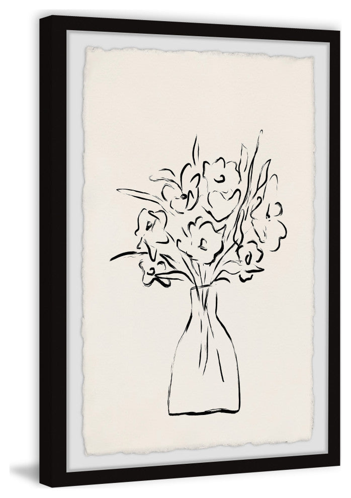 "Vase of Flowers" Framed Painting Print, 30x45