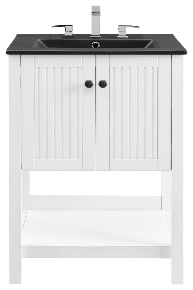 Steam 24" Bathroom Vanity - White Black
