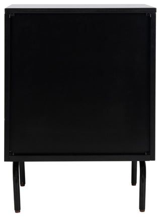 Safavieh Genevieve 2 Drawer Nightstand, Walnut/Black