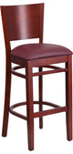 Mahogany Wood Stool-Burg Vinyl