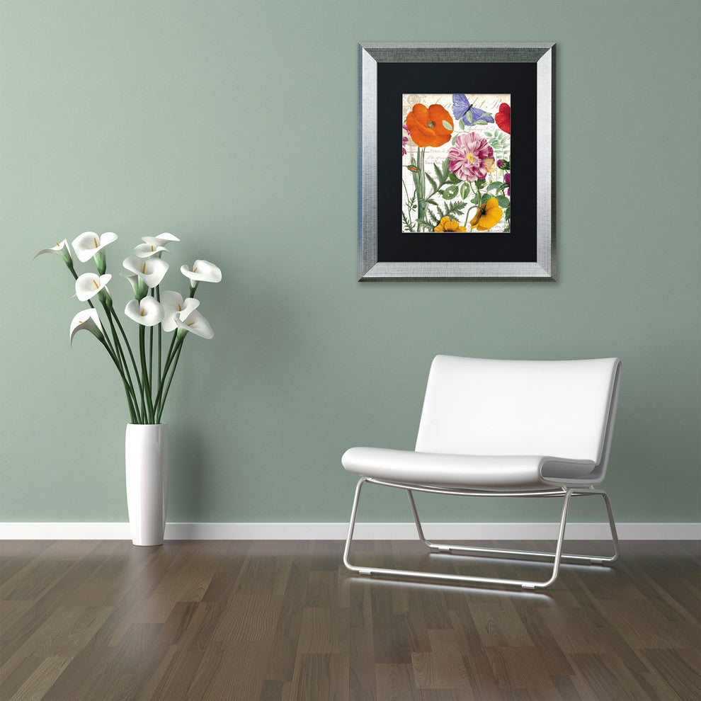 Color Bakery 'Printemps' Matted Framed Art, Silver Frame, Black Mat, 11x14