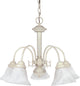Ballerina 5 Light - 24" Chandelier Alabaster Glass Bell Shades