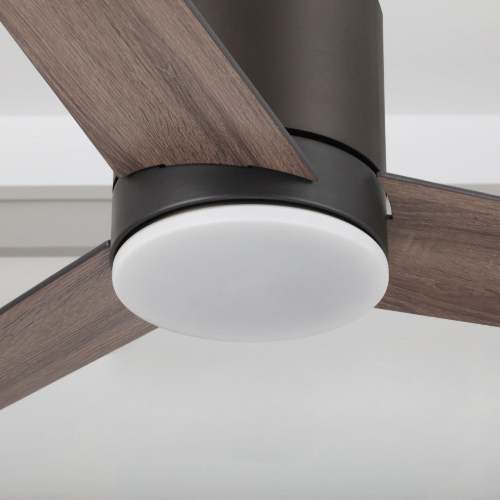 48-in Bronze Flushed Mounted Dimmable LED Ceiling Fan with 3 Blades