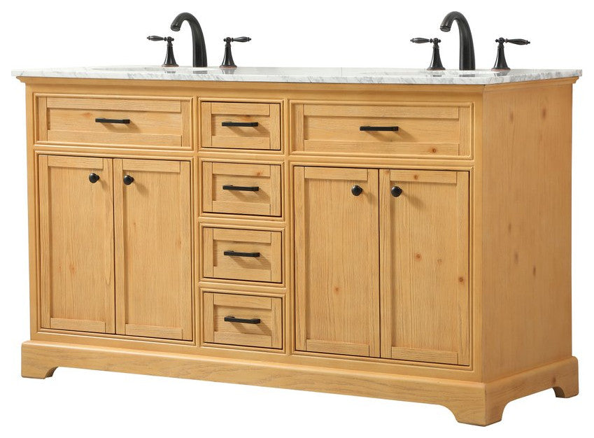 Home Living 21.5" Transitional Natural Wood-Light Bathroom Vanity