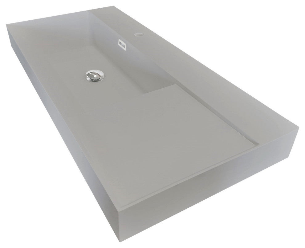 39" Composite Granite Sink Top, Dark Gray