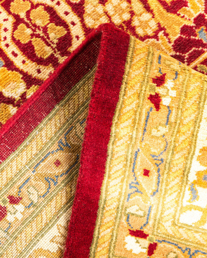 Tirupati, One-of-a-Kind Hand-Knotted Area Rug Red, 2'7"x12'10"