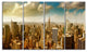 Midtown and Downtown Manhattan, Modern Cityscape Canvas Print, 48"x28", 4 Panels