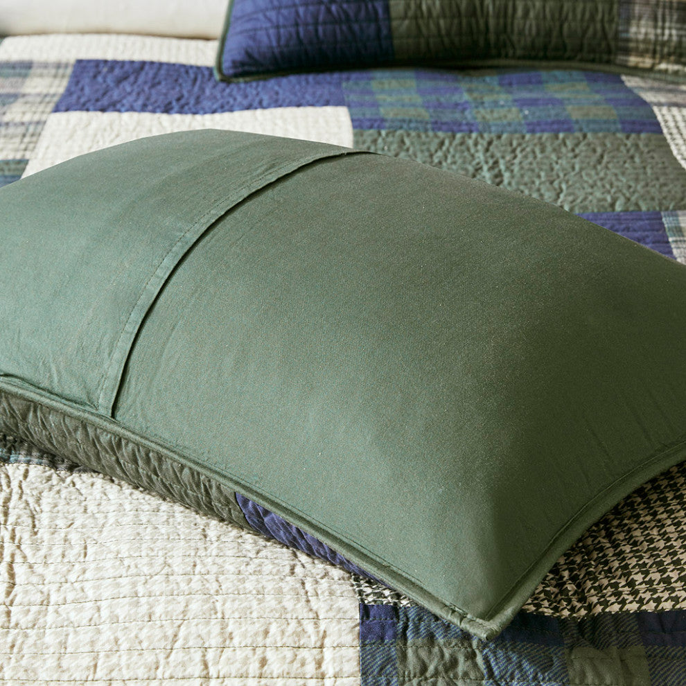 Woolrich Mill Creek Oversized Cotton Quilt Set, Green