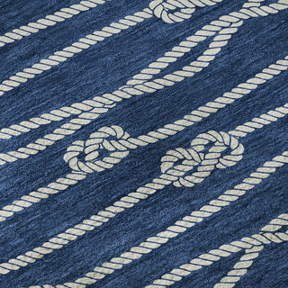 Addison Premium Washable Mayfield AMF152 Blue 1'8" x 2'6" Rug