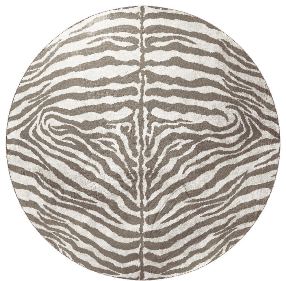 Akina AK1 Mocha 8' x 8' Round Rug