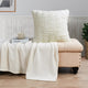 Shar Pei Faux Fur Pillow Shell Set, Cloud Dancer, 2 Piece Euro, 26"x26"