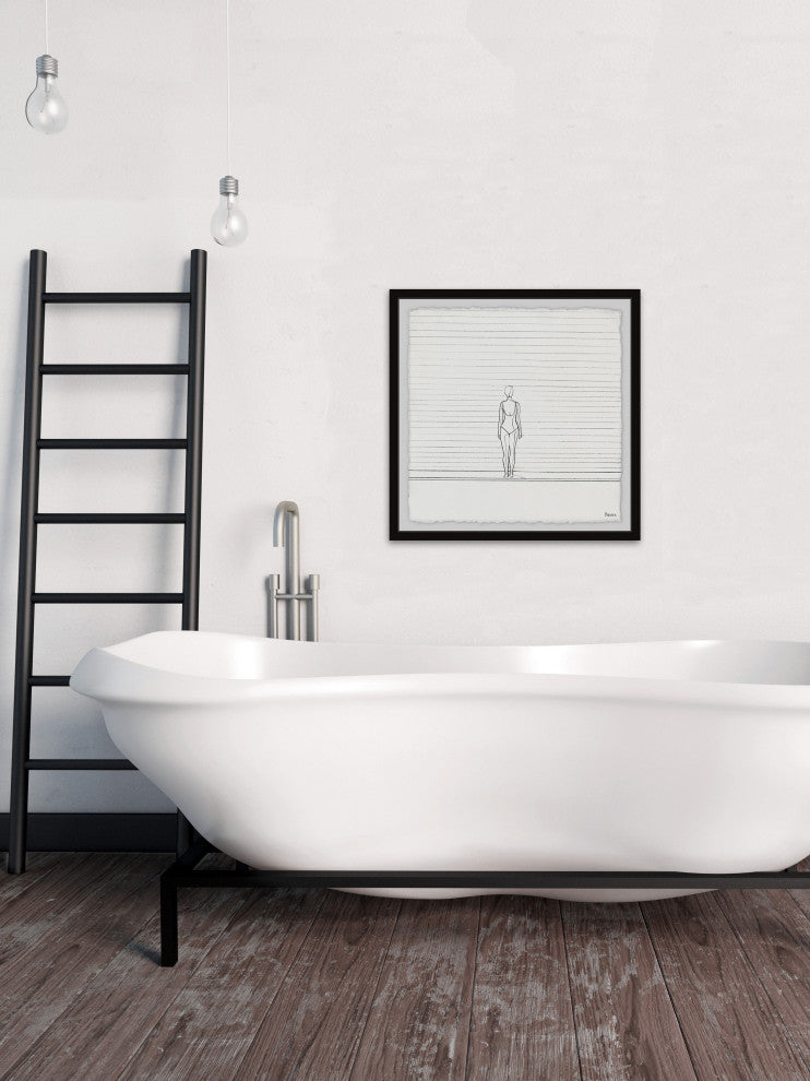 "Stand By" Framed Painting Print, 18"x18"