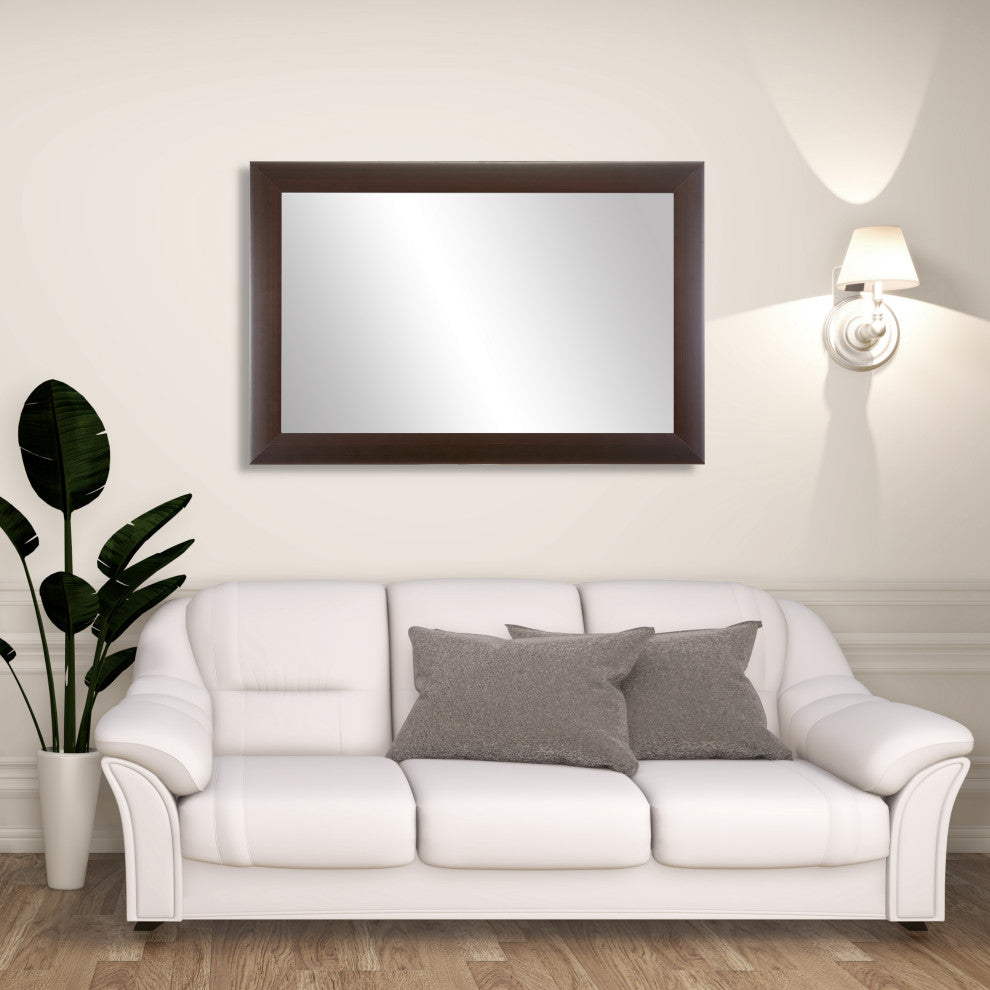 Shelby Espresso Framed Wall Mirror, 20"x24"
