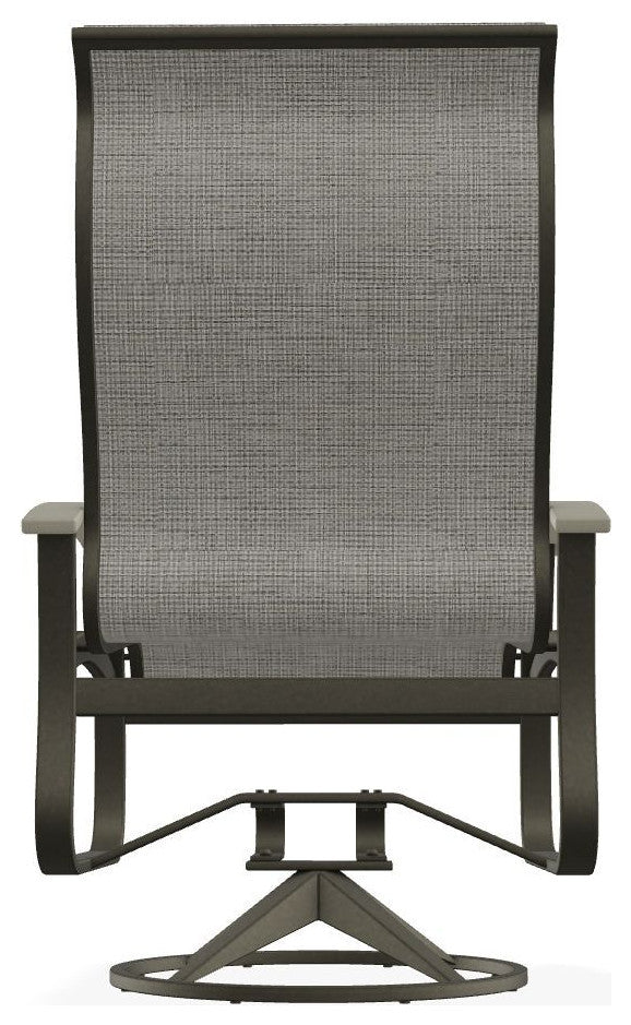 Belle Isle Sling Outdoor Swivel Rocker, Burke/Storm