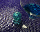 Galaxy 12"x12" Wavy Square Glass Mosaic Tile,Iridescent Blue, Single Sheet