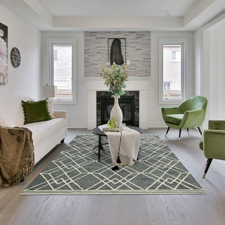 Vista Duncan Area Rug, Gray, 5' x 8', Geometric