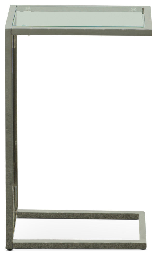 Aggie Computer Tray Table, Harvest Oak and Aged Iron, Chrome