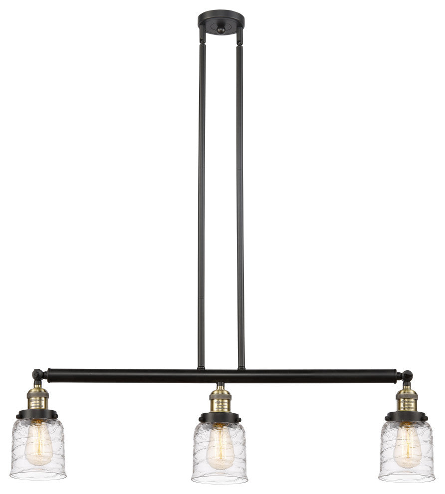 INNOVATIONS 213-BAB-G513-LED 3-Light Island Light Black Antique Brass