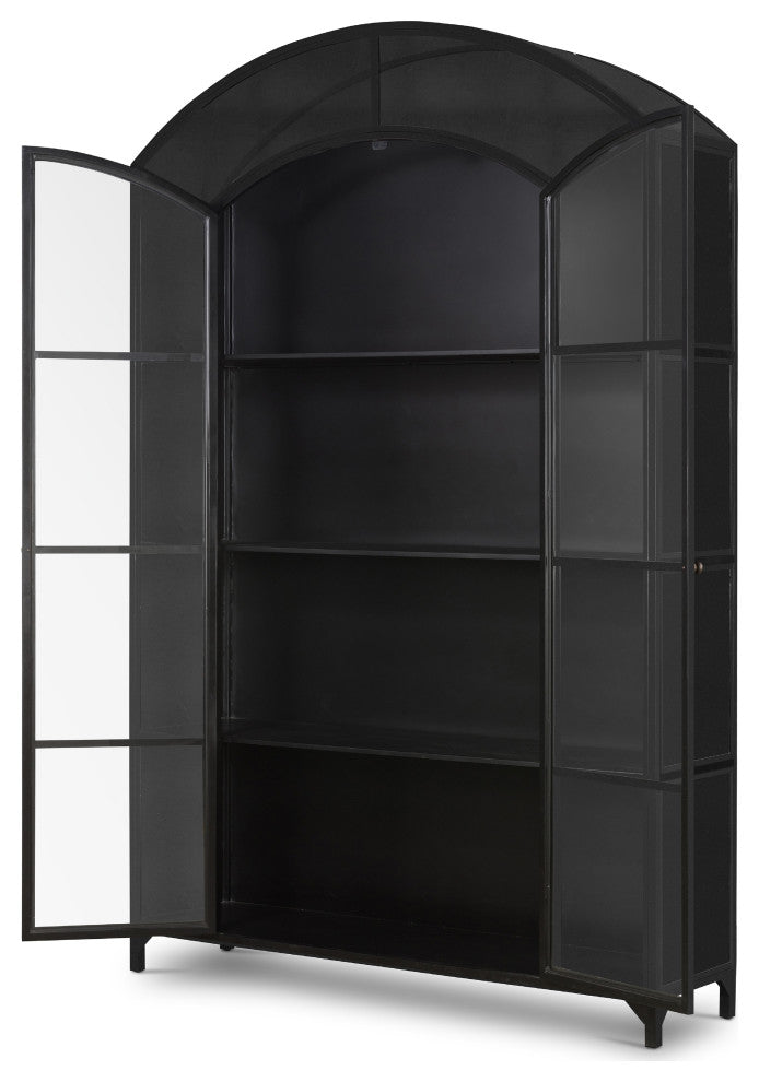 Belmont Wide Metal Cabinet-Black