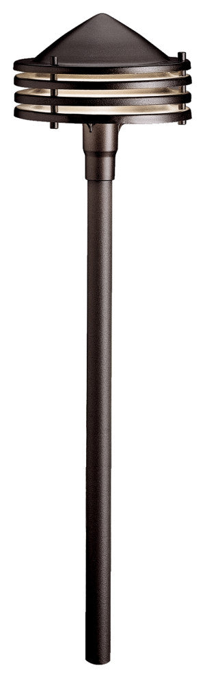 Textured Architectural Bronze Ribbed Path and Spread 1--Light 12V