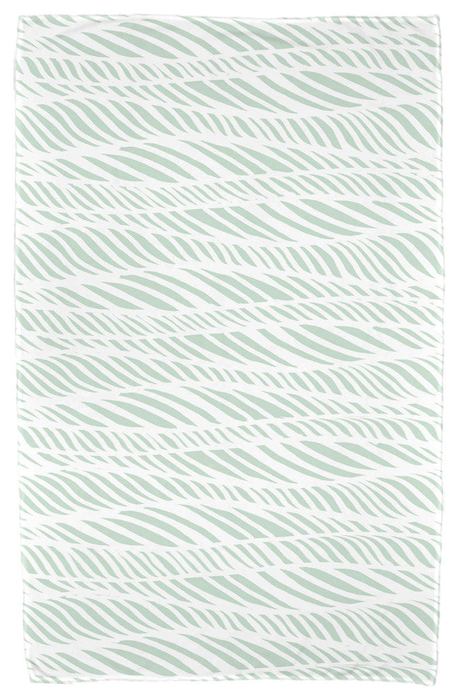 Rolling Waves, Geometric Print Beach Towel, Green