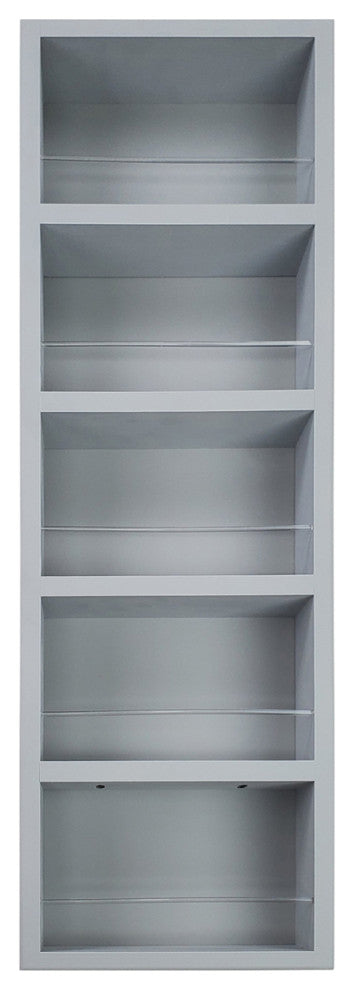 Citrus Primed Gray On the Wall Spice Rack 35"h x 14"w x 3.5"d